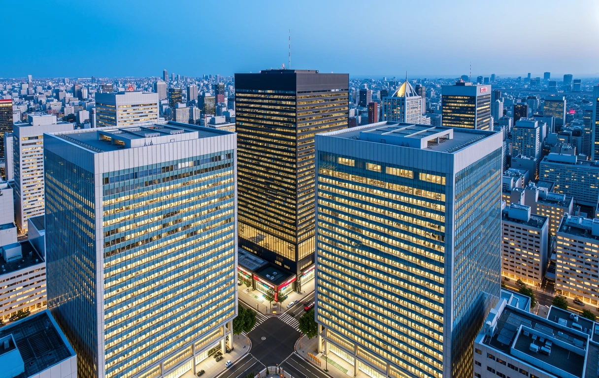 Tokyo Financial District at night